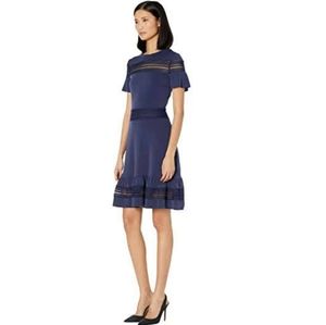 🎆 BLACK FRIDAY DEAL 🎆 Michael Kors Crepe Jersey and Mesh Ruffled Dress